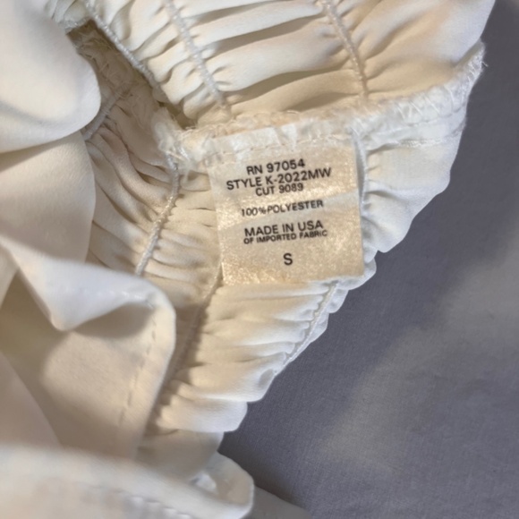 KRISA White Smocked L/S Mini Dress Bridal Shower Size S NWT Sold on Revolve - Picture 10 of 11